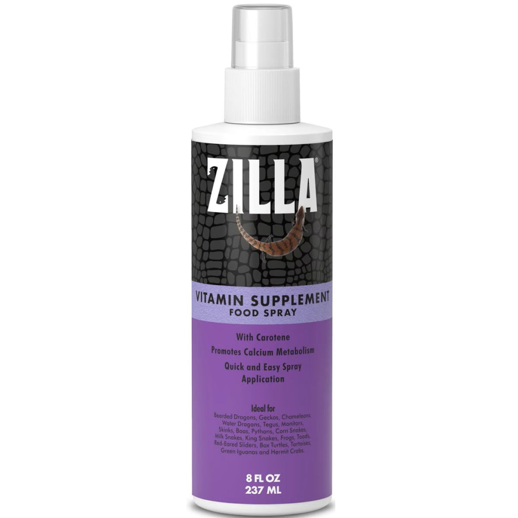 Zilla Vitamin Supplement with Carotene Food Spray For Reptiles (8 oz)