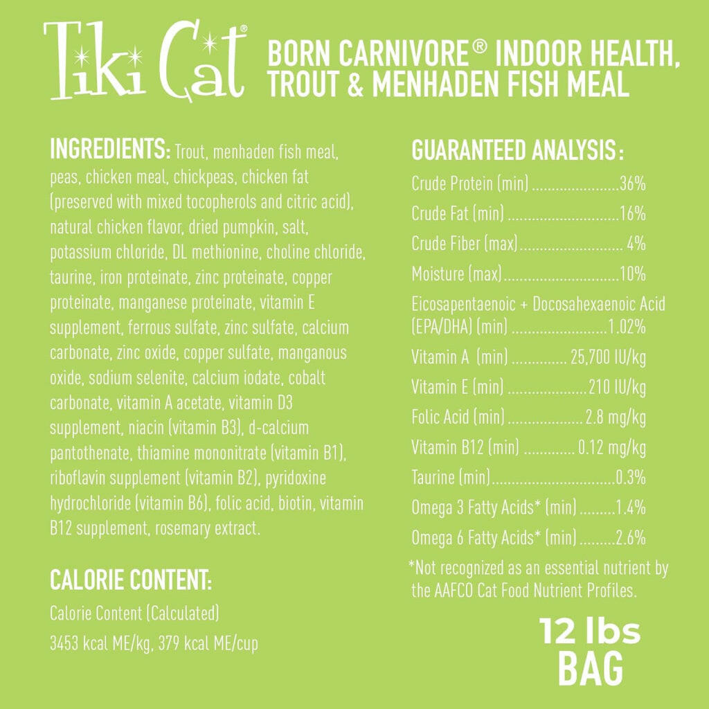 Ingredients in tiki cat dry food