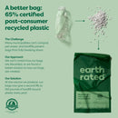 Earth Rated Dog Poop Bags Grab & Go Single Roll -Unscented (300 Bags)
