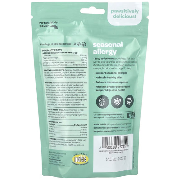 Ready Pet Go Seasonal Allergy Support for Dogs (60 soft chews)