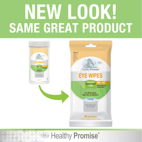 Four Paws Healthy Promise Eye Wipes For Cat & Dog  (35 ct)