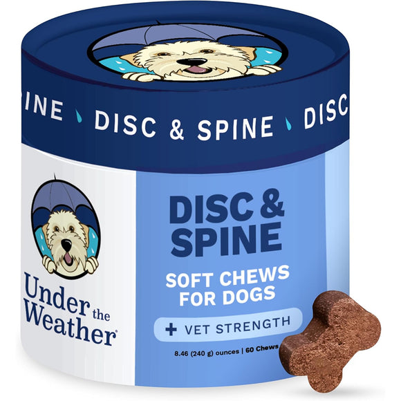 Under The Weather Disc & Spine Vet Strength Support for Dogs (60 soft chews)