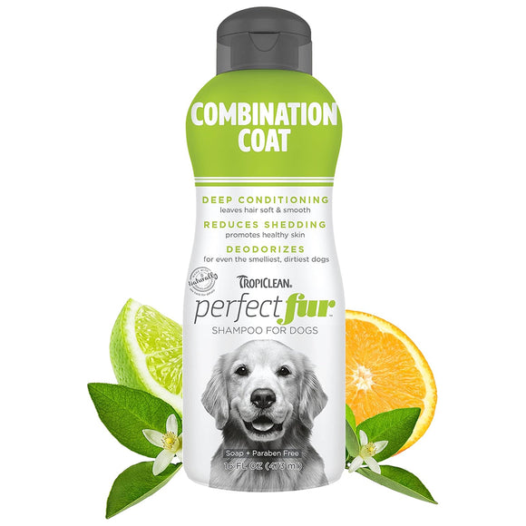 TropiClean PerfectFur Combination Coat Shampoo for Dogs (16 oz)