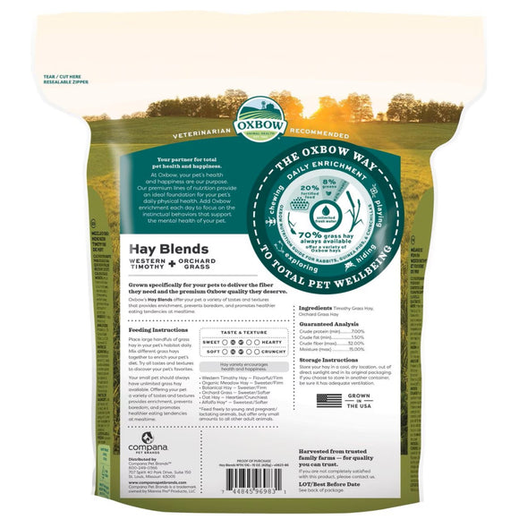 Oxbow Animal Health Hay Blends Western Timothy & Orchard Grass Hay