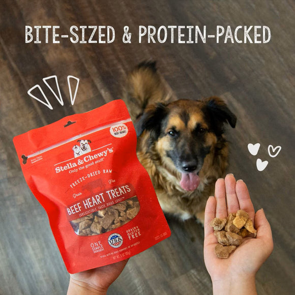Stella & Chewy's Free-Dried Beef Hearts Dog Treats (3 oz)