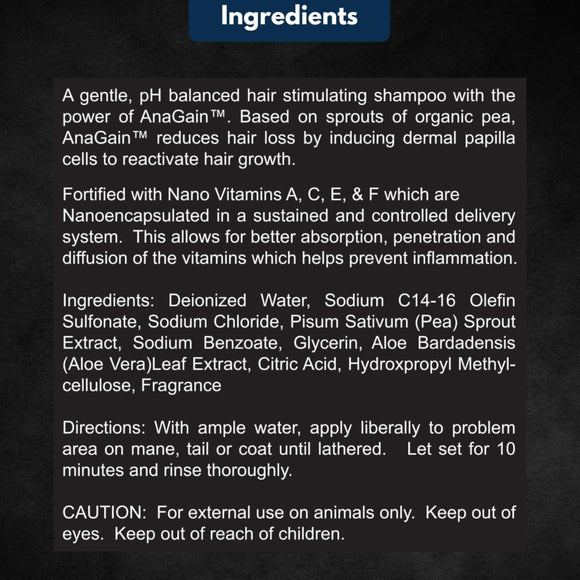 E3 Hair Growth Shampoo with Anagain for Horses (16 oz)