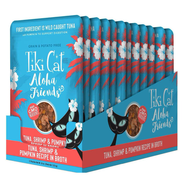 Tiki Cat Aloha Friends Tuna Shrimp Pumpkin Grain-Free Wet Food For Cats (3 oz x 12 cans)