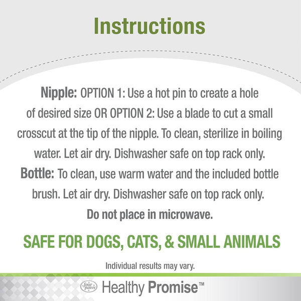 Four Paws Healthy Promise Nurser Bottles For Pets (2 oz bottles, 2 pack)