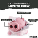 BARK Super Chewer Hambone 2-in-1 Plush Exterior with Tough Center Treat Dispensing Dog Chew Toy