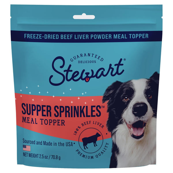 Stewart Supper Sprinkles Freeze-Dried Beef Liver Food Topper for Dogs (2.5 oz)