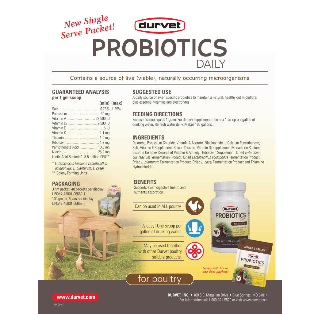 durvet probiotics for poultry