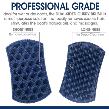 Four Paws Magic Coat Professional Series Dual-Sided Curry Brush for Dog