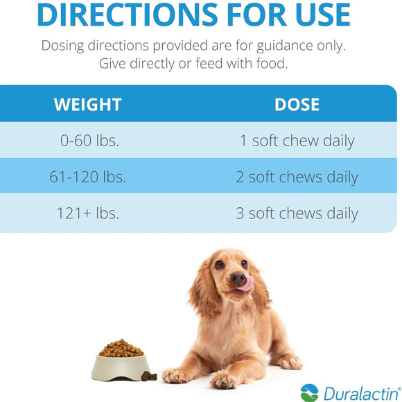 Duralactin® Canine Joint Health Supplement Soft Chews for Dogs