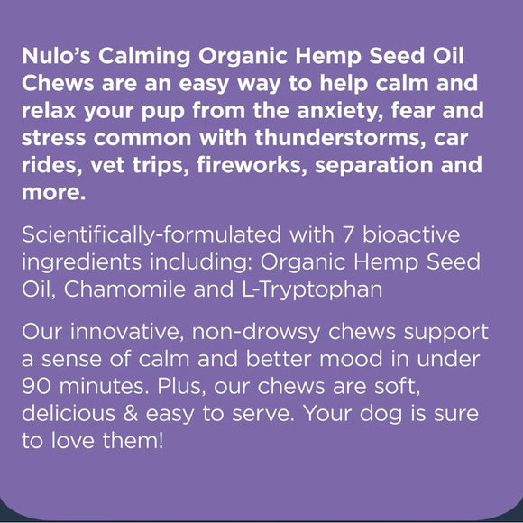Nulo Functional Calming Soft Chew Supplements for Dogs (90 chews)