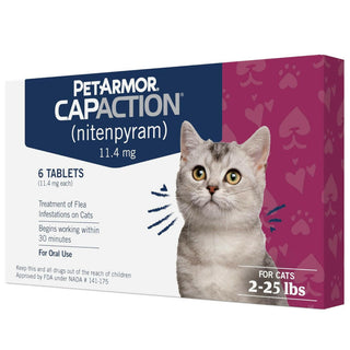 PetArmor CapAction Oral Flea Treatment Tabs for Cats 2-25LB (6 Count)