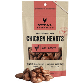 Vital Essentials Freeze-Dried Raw Chicken Hearts Treats For Dogs
