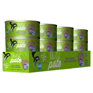 Tiki Cat Luau Ahi Tuna & Mackerel Pate Grain-Free Wet Canned Food For Cats (2.8 oz x 12 cans)