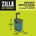 Zilla Aquatic Reptile Internal Filter with SmartClean Technology Medium -20 gal