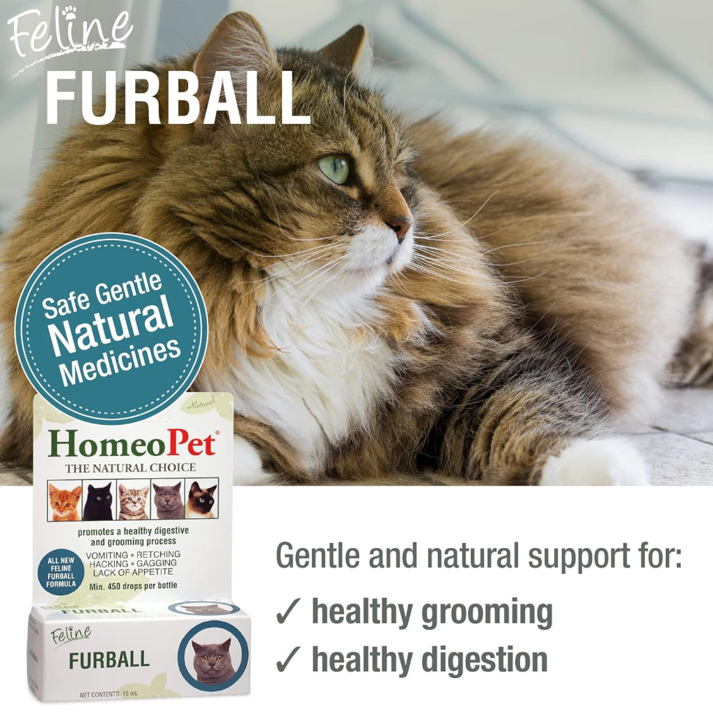 HomeoPet Feline Furball For Cats (15 ml)