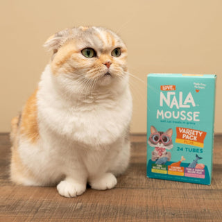 Love Nala Mousse Lickable Treats For Cats- Variety Pack (0.5 oz tube x 24)