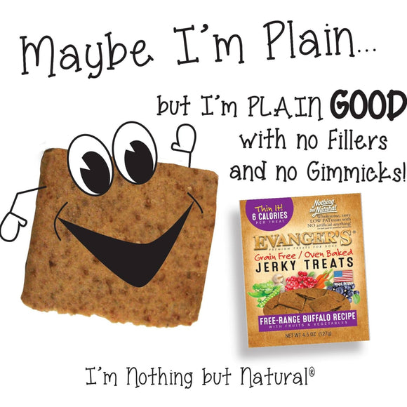 Evanger's Nothing But Natural Free-Range Buffalo Recipe Jerky Dog Treats (4.5 oz)