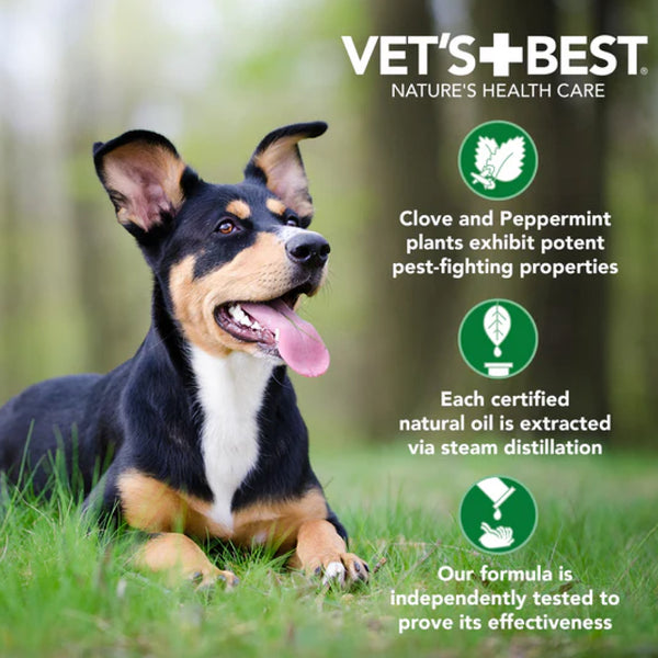 Vet's Best Flea & Tick Spot Treatment for Medium Dogs 16-40 lbs (4 doses)