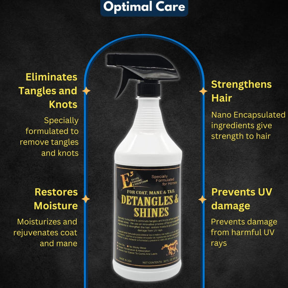 E3 Detangles & Shines Spray for Horses