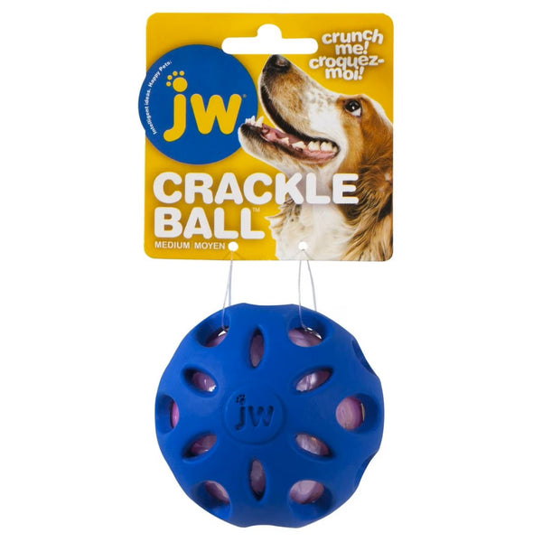 JW Pet Crackle Heads Ball Toy For Dogs- Assorted Colors