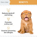 Chew + Heal Omega Skin + Coat Supplement for Dogs (180 soft chews)
