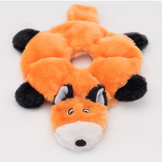 Zippy Paws Loopy Fox Squeaker No Stuffing Plush Toy Dog (Medium)