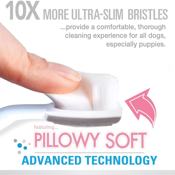 Nylabone Advanced Oral Care Puppy Dental Kit with Pillowy Soft-Bristle Toothbrush & Peanut Butter Toothpaste