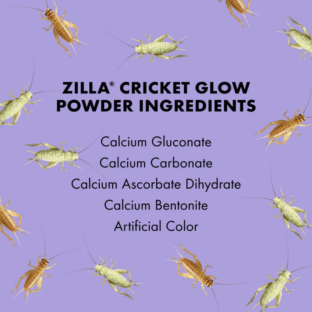 Zilla Cricket Glow Powder Supplement For Reptiles (4 oz)