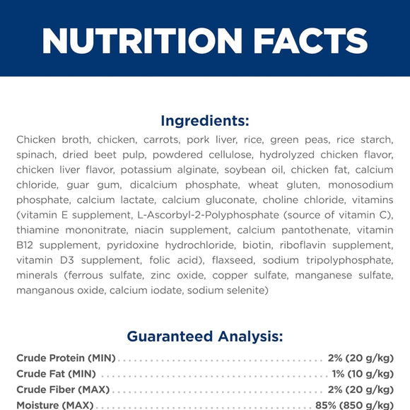 Hill's Science Diet Adult 7+ Healthy Cuisine Chicken & Vegetables Stew Wet Dog Food (2.8 oz x 24 pouches)