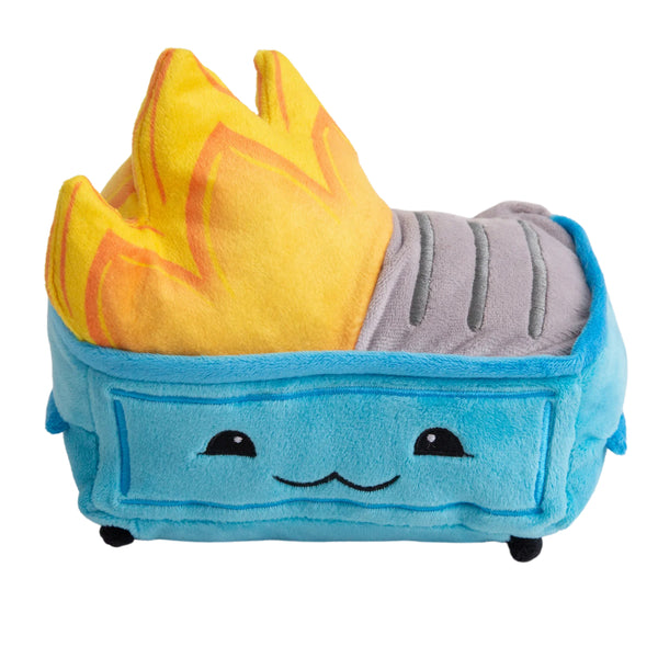 Snugarooz Small Dumpster Fire Plush Dog Toy - Blue