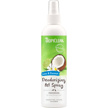 TropiClean Lime & Coconut Deodorizing Spray for Pets-8oz
