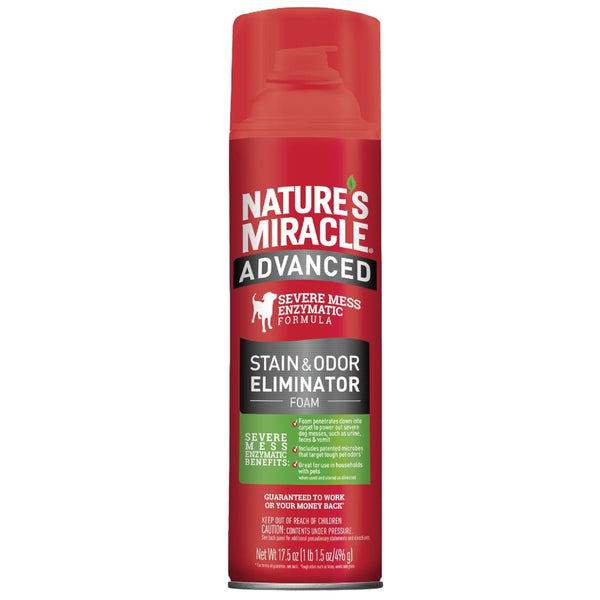 Nature's Miracle Advanced Enzymatic Formula Stain & Odor Eliminator Foam For Dogs (17.5 oz)