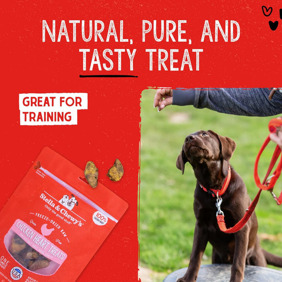 Stella & Chewy's Free-Dried Chicken Hearts Dog Treats