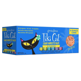 Tiki Cat Luau Grain-Free Wet Food For Cats -Variety Pack (6 oz x 8 cans)