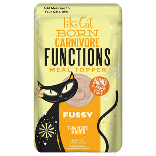 Tiki Cat Born Carnivore Function Fussy Meal Topper For Cats (1.5 oz x 12 pouches)