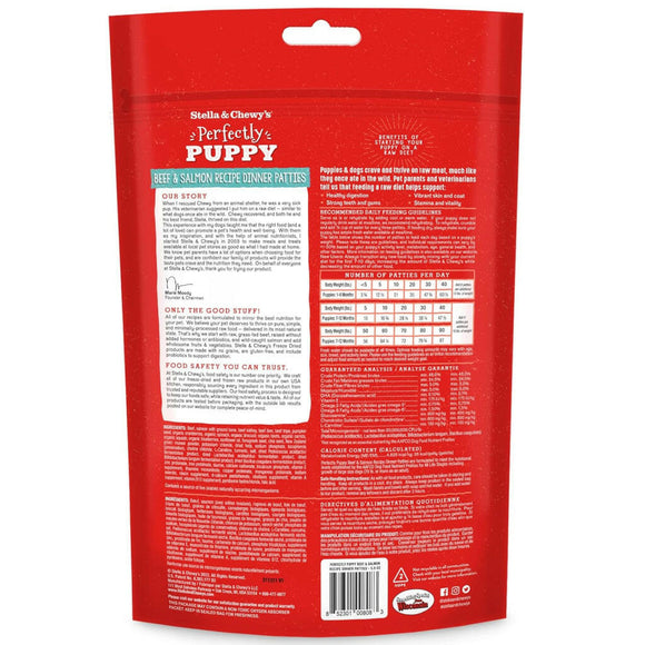 Stella & Chewy's Perfectly Beef & Salmon Dinner Patties Freeze-Dried Raw Food For Puppies (5.5 oz)