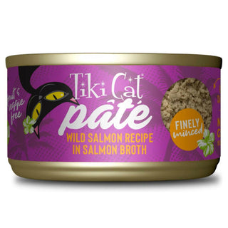 Tiki Cat Luau Wild Salmon Pate Grain-Free Wet Canned Food For Cats (2.8 oz x 12 cans)