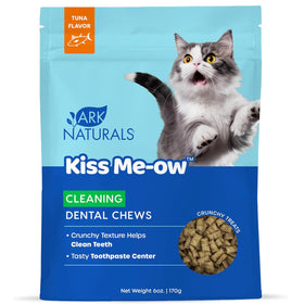 Ark Naturals Kiss Me-Ow Cleaning Dental Chews Crunchy Cat Treats -Tuna Flavor