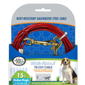 Four Paws Walk-About Medium Weight Tie Out Cable for Dogs under 50 lbs