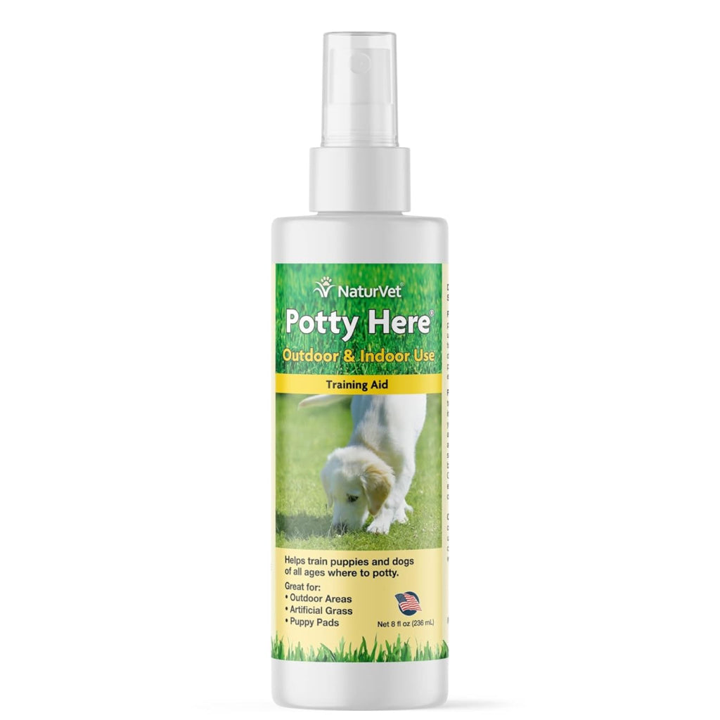 NaturVet Potty Here Training Aid Spray for Indoor & Outdoor Use (8 oz)