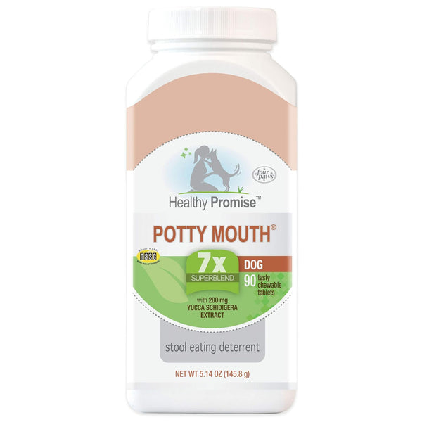 Four Paws Healthy Promise Potty Mouth - Coprophagia Stool Eating Deterrent Tablets for Dogs (90 ct)