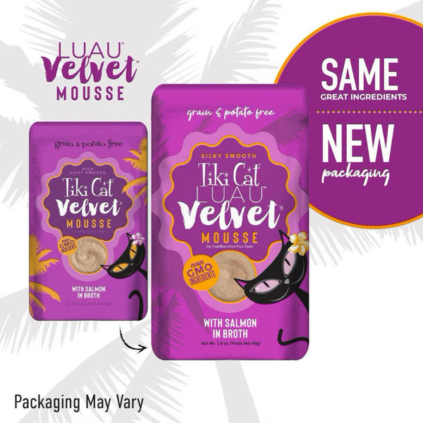 Tiki Cat Velvet Mousse Salmon Grain-Free Wet Food For Cats (2.8 oz x 12 pouches)