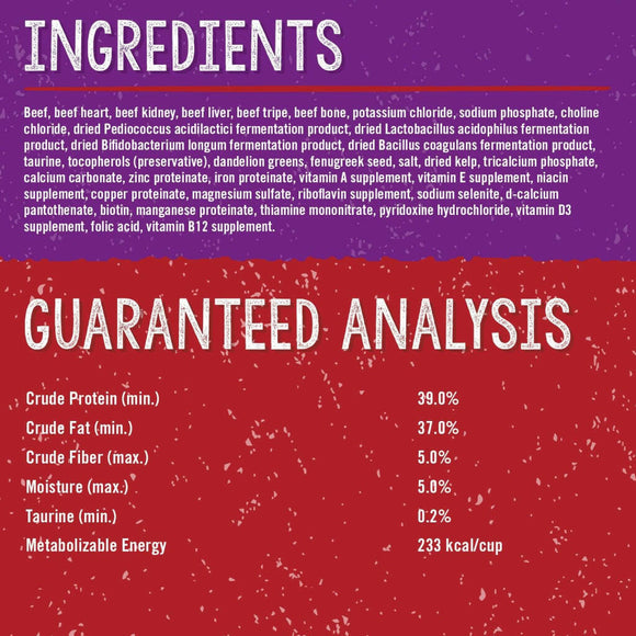 Stella & Chewy's Bountiful Beef Dinner Morsels Freeze-Dried Raw Food for Cats (8 oz)