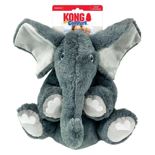 Kong Comfort Kiddos Elephant Squeaky Plush Toy For Dogs -X-Small