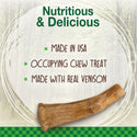 Nylabone Healthy Edibles WILD Natural Long Lasting Venison Antler Dog Chew Treats- Medium/Wolf (10 ct)