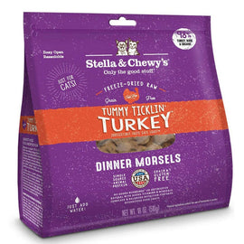 Stella & Chewy's Tummy Ticklin' Turkey Dinner Morsels Freeze-Dried Raw Food for Cats (18 oz)